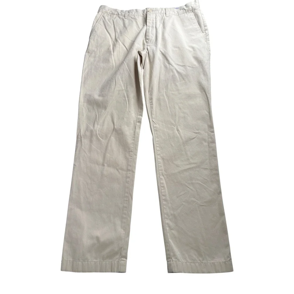 J.Crew The Driggs Summerweight Chino Pants Mens 34x30 Stone Beige Slim Preppy
